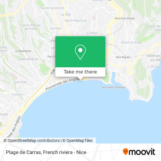 Plage de Carras map