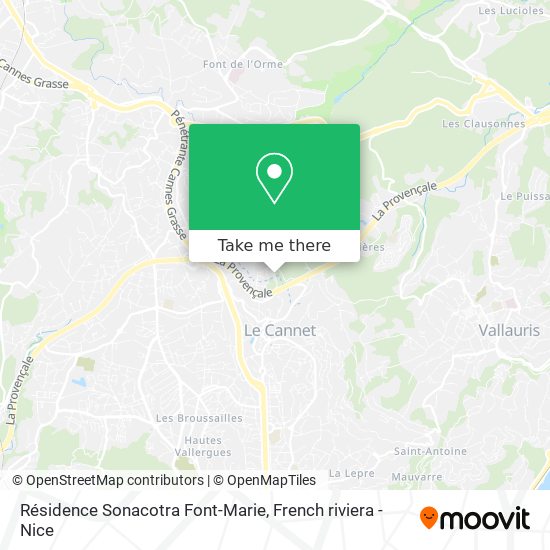Mapa Résidence Sonacotra Font-Marie