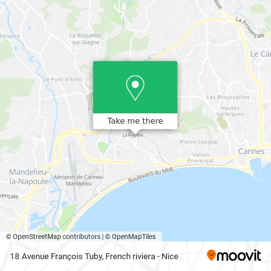 Mapa 18 Avenue François Tuby