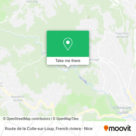 Route de la Colle-sur-Loup map