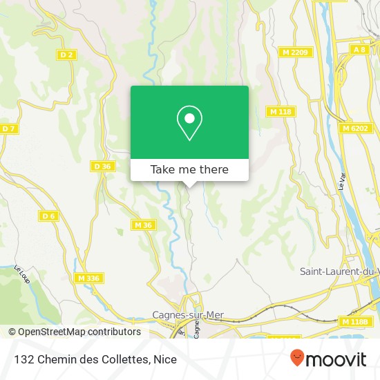 132 Chemin des Collettes map