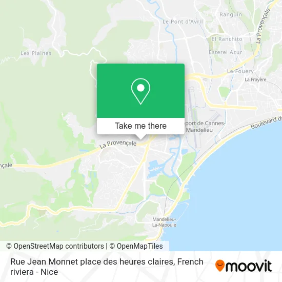 Rue Jean Monnet place des heures claires map