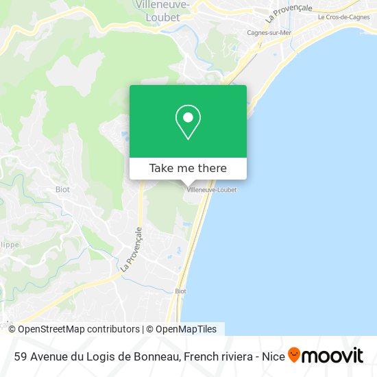 Mapa 59 Avenue du Logis de Bonneau