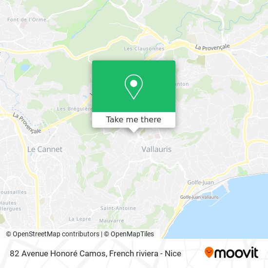 82 Avenue Honoré Camos map