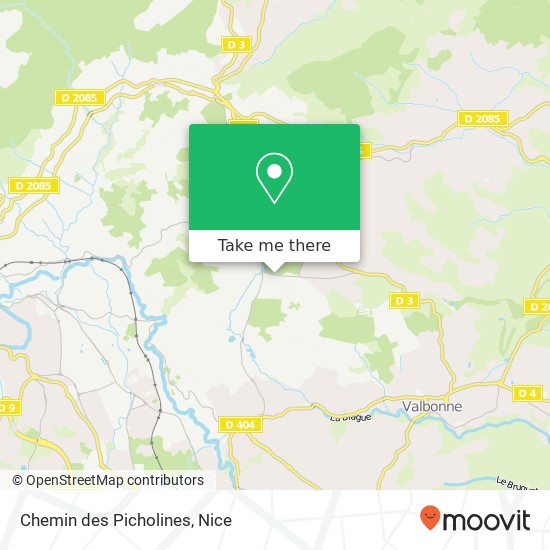 Mapa Chemin des Picholines