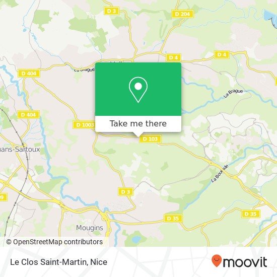 Le Clos Saint-Martin map