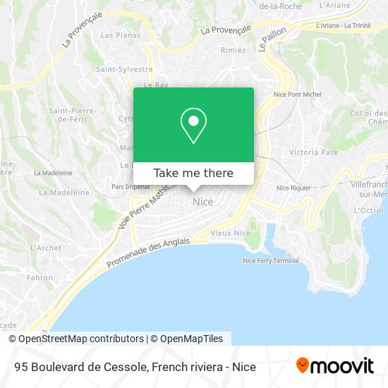 Mapa 95 Boulevard de Cessole