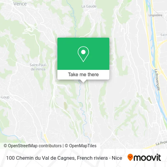 100 Chemin du Val de Cagnes map