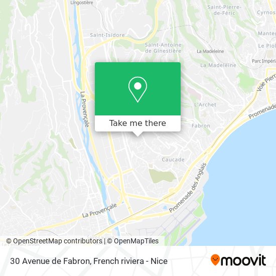 Mapa 30 Avenue de Fabron