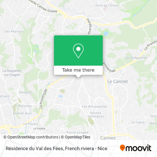 Mapa Résidence du Val des Fées