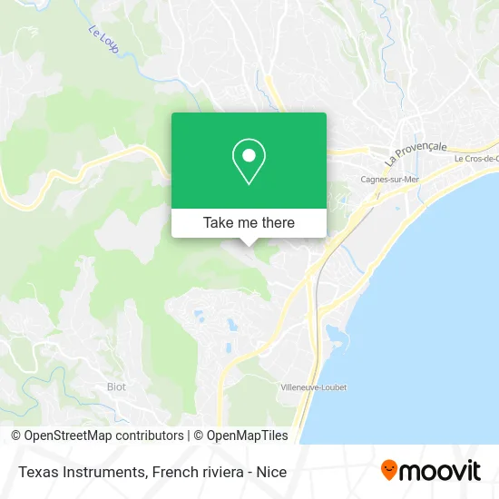 Texas Instruments map