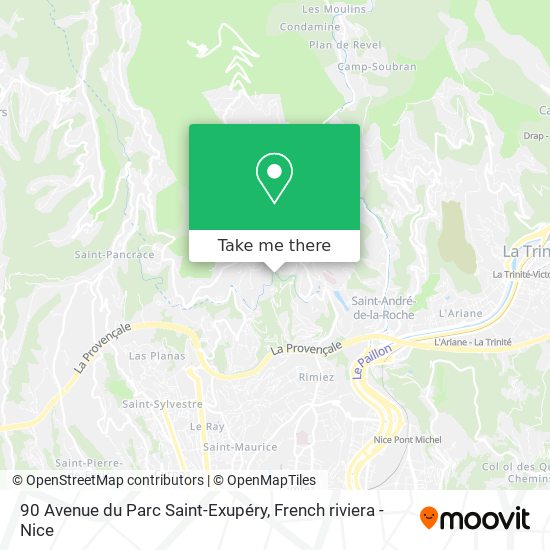 Mapa 90 Avenue du Parc Saint-Exupéry