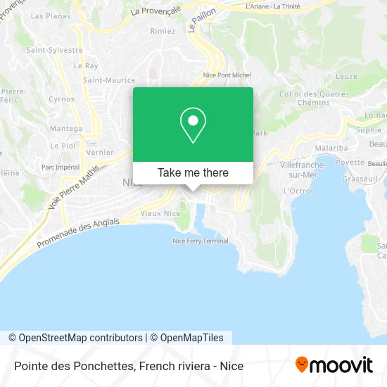 Pointe des Ponchettes map