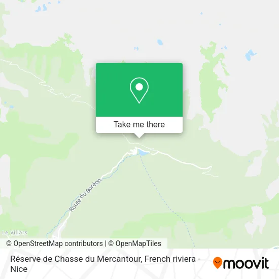 Mapa Réserve de Chasse du Mercantour