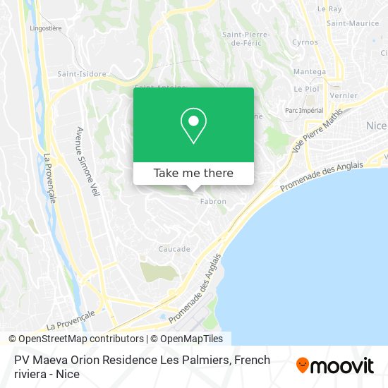 PV Maeva Orion Residence Les Palmiers map