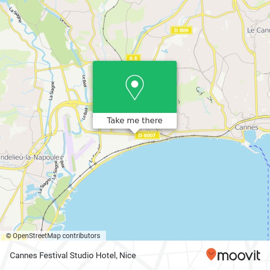 Cannes Festival Studio Hotel map