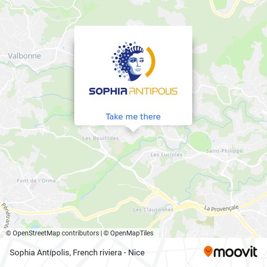 Mapa Sophia Antípolis