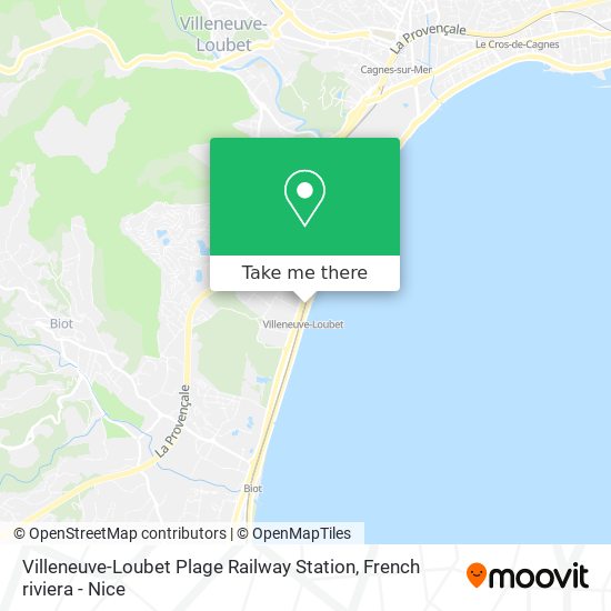 Villeneuve-Loubet Plage Railway Station map
