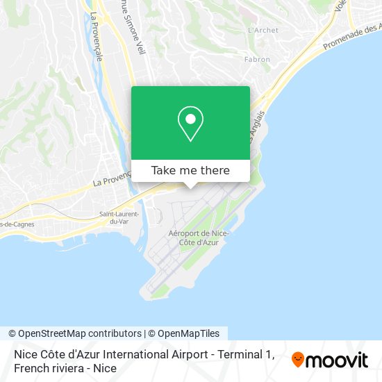 Nice Côte d'Azur International Airport - Terminal 1 map