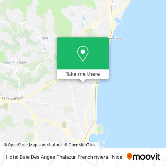 Hotel Baie Des Anges Thalazur map