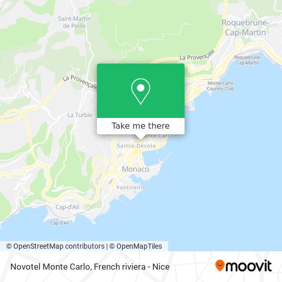 Novotel Monte Carlo map