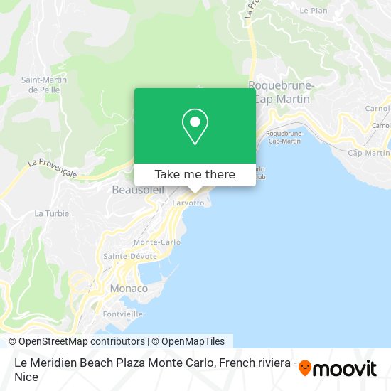 Le Meridien Beach Plaza Monte Carlo map