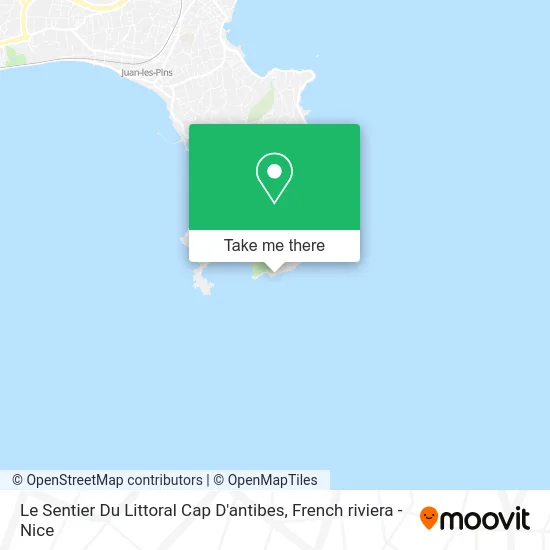 Le Sentier Du Littoral Cap D'antibes map