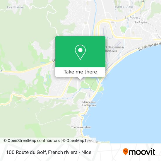 100 Route du Golf map