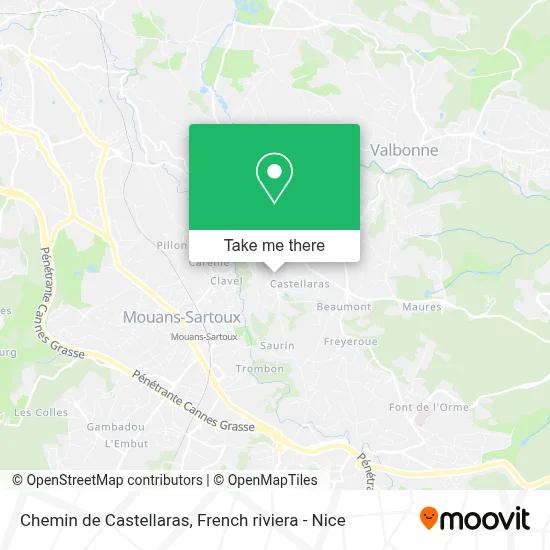 Chemin de Castellaras map
