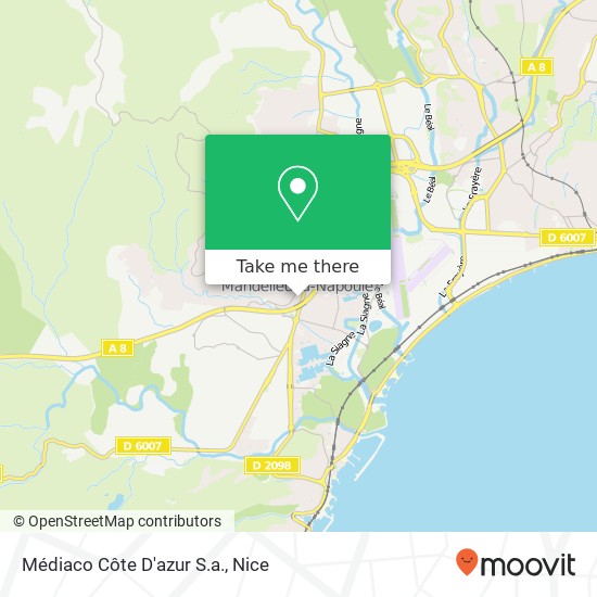 Mapa Médiaco Côte D'azur S.a.