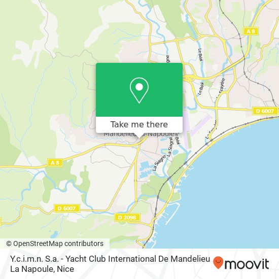 Mapa Y.c.i.m.n. S.a. - Yacht Club International De Mandelieu La Napoule