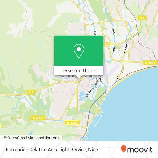 Entreprise Delattre Arro Light Service map