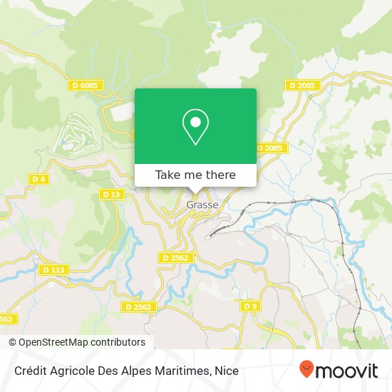 Mapa Crédit Agricole Des Alpes Maritimes