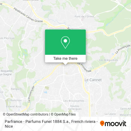 Parfrance - Parfums Funel 1884 S.a. map