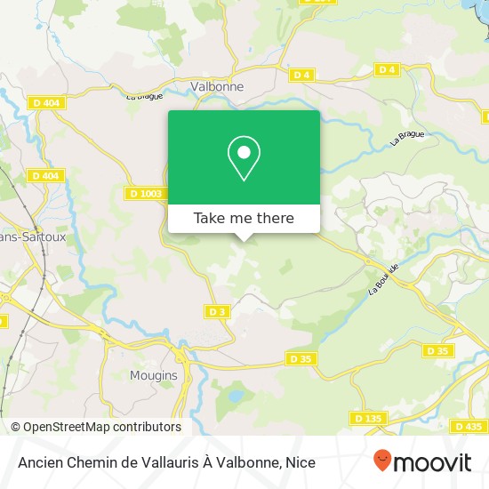 Ancien Chemin de Vallauris À Valbonne map