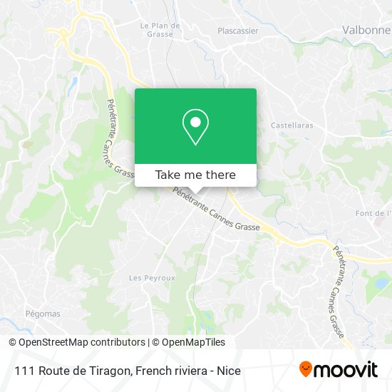 Mapa 111 Route de Tiragon