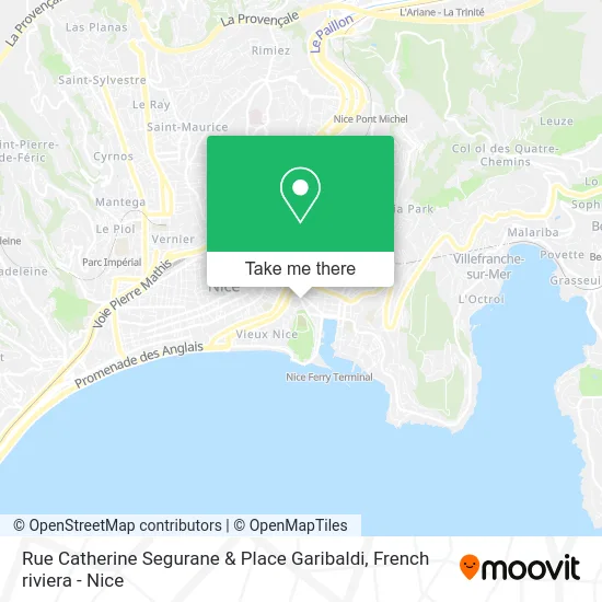Rue Catherine Segurane & Place Garibaldi map