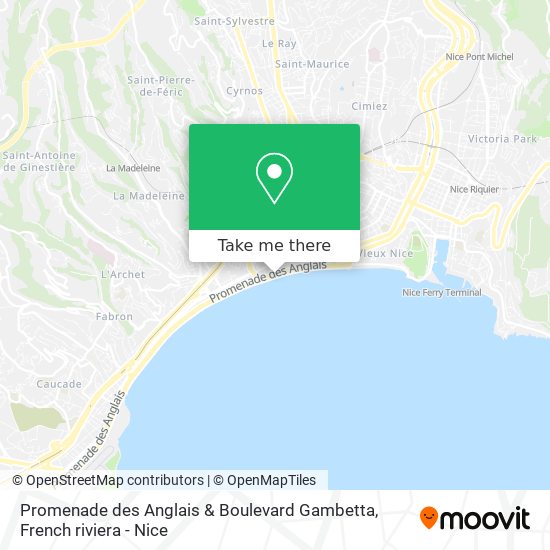 Promenade des Anglais & Boulevard Gambetta map