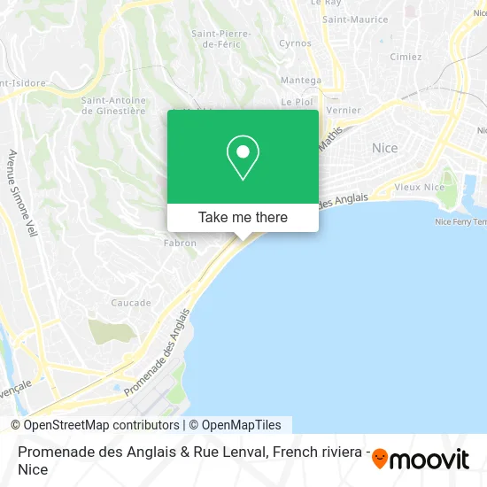 Promenade des Anglais & Rue Lenval map