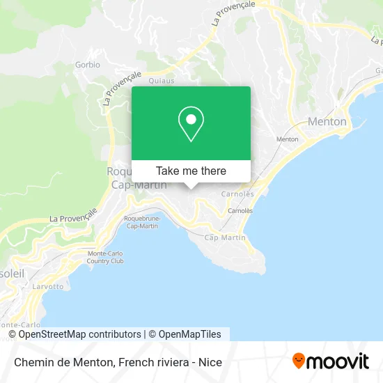 Chemin de Menton map