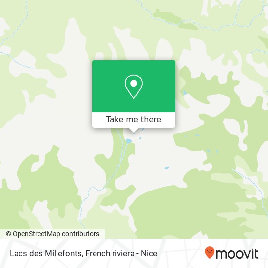 Lacs des Millefonts map