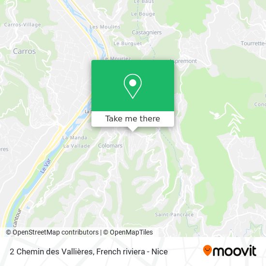 Mapa 2 Chemin des Vallières