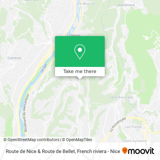 Route de Nice & Route de Bellet map