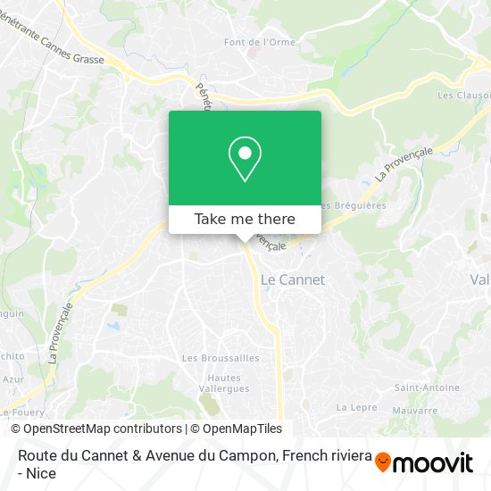 Mapa Route du Cannet & Avenue du Campon
