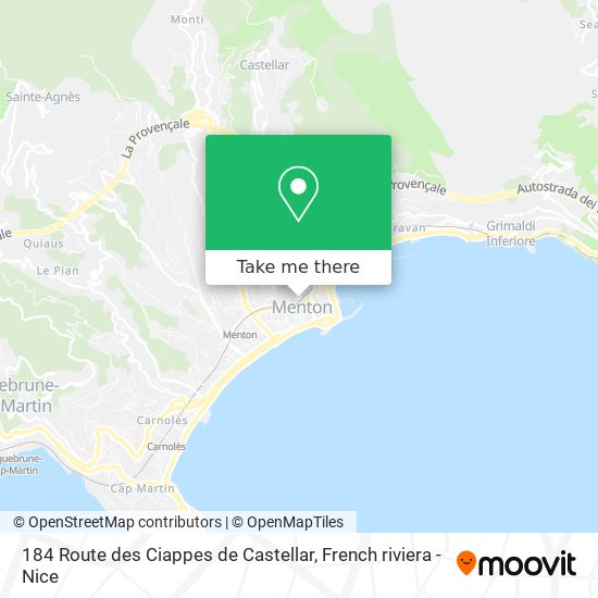 Mapa 184 Route des Ciappes de Castellar