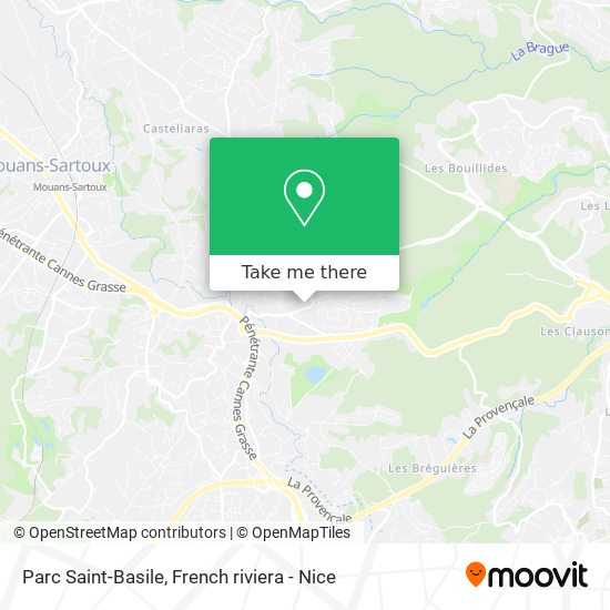 Mapa Parc Saint-Basile