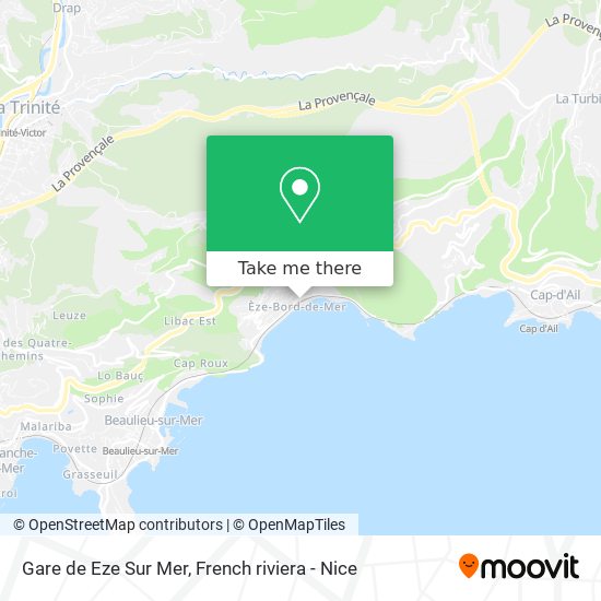 Gare de Eze Sur Mer map