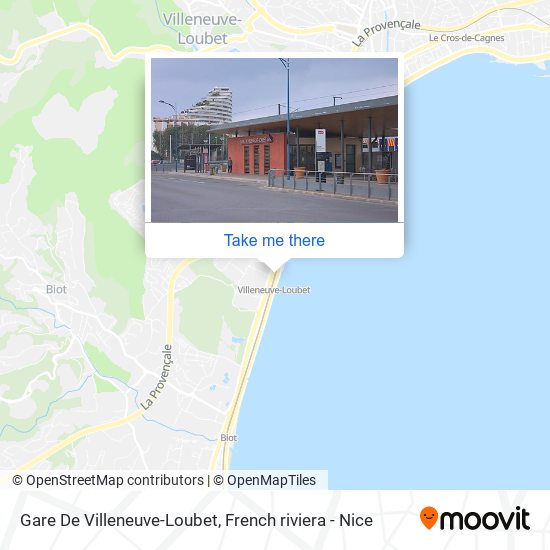 Mapa Gare De Villeneuve-Loubet