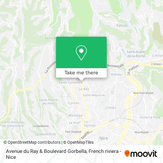 Avenue du Ray & Boulevard Gorbella map