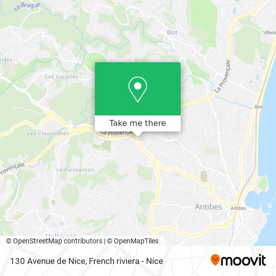 Mapa 130 Avenue de Nice